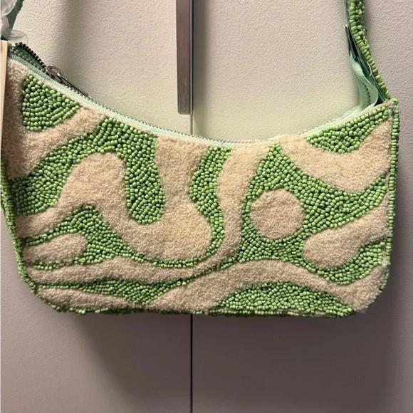 Green and Cream Women's Bag - Picture 4 of 4